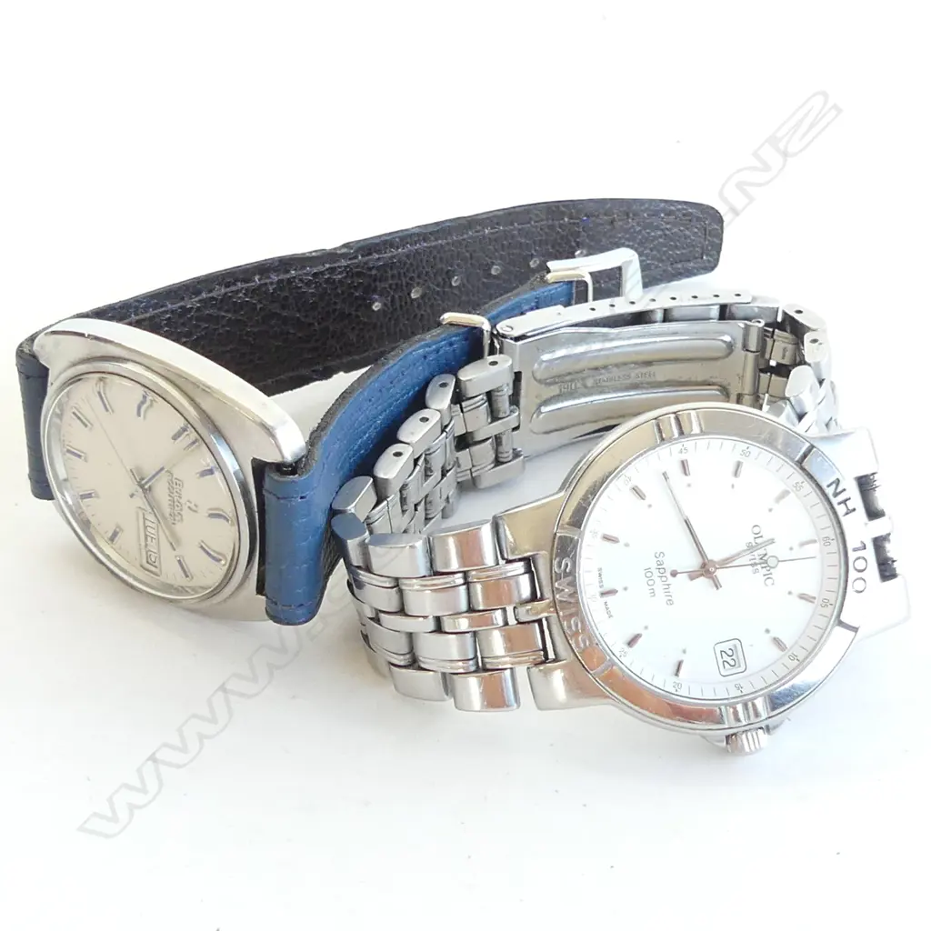 2 GENTS VINTAGE WATCHES; BULOVA ACCUTRON & OLYMPIC 'SAPPHIRE'  Image 1++
