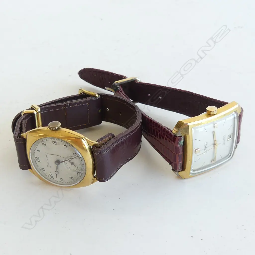 2 GENTS VINTAGE GP WATCHES; CARAVELLE & GROSVENOR Image 1++