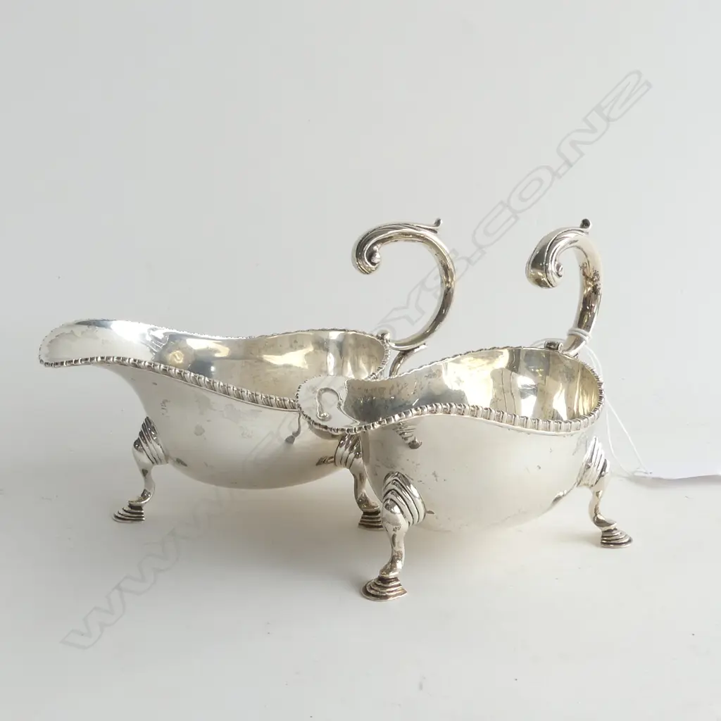 PR C1910 GRAVY BOATS EARLY GEORGIAN STYLE 316gms Image 1++
