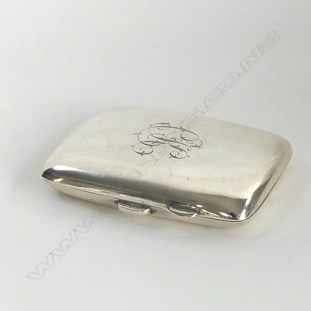 BIRMINGHAM 1919 SILVER PLAIN UNENGRAVED CIGARETTE CASE Image 1++