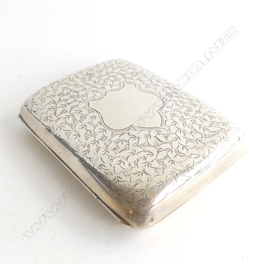SILVER CIGARETTE CASE, CHESTER 1910 by E.J.TREVITT & SONS. 89gm Image 1++