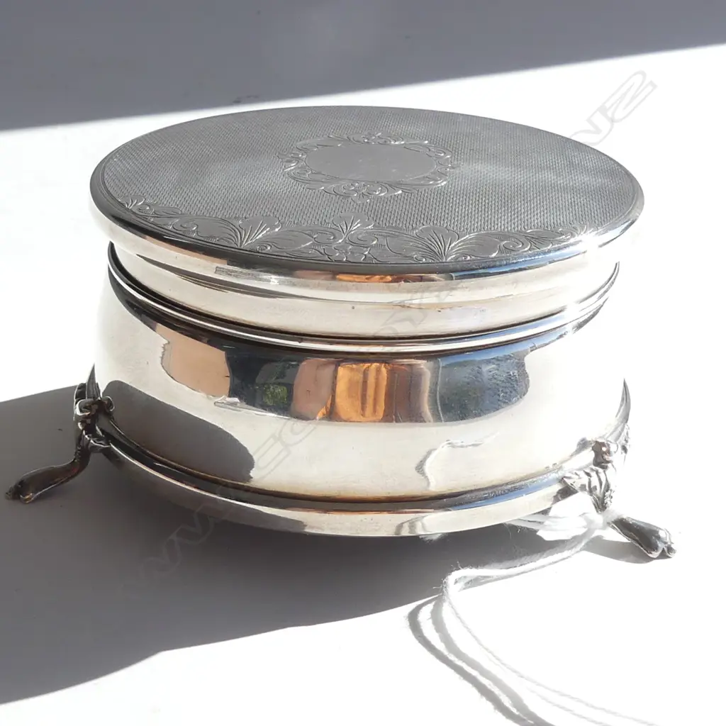 SILVER DRESSING TABLE POT BIRMINGHAM 1978 156gm Image 1++