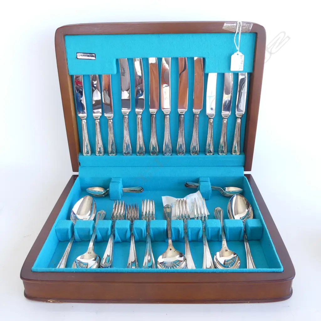 'OSBORNE' 6 PLACE EP CUTLERY SET IN ROSEWOOD CANTEEN Image 1++