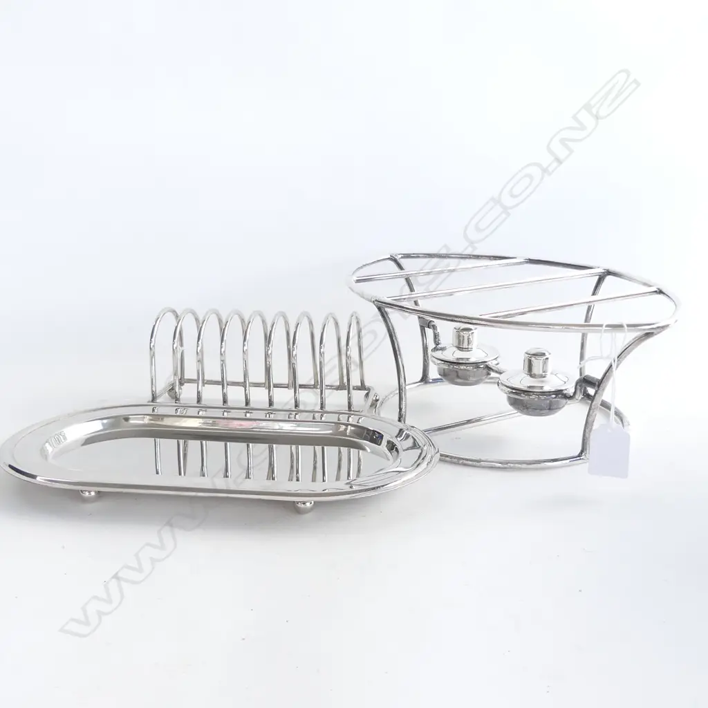 WMF TRAY W TOAST RACK (L 290MM) + DOUBLE OIL BURNER STAND (L 300MM) Image 1++