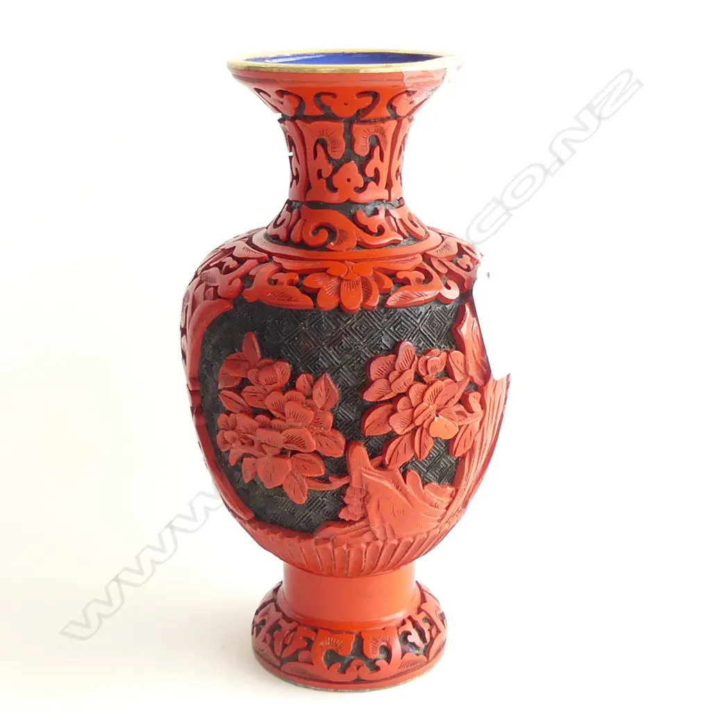 CINNABAR VASE H.200mm Image 1++