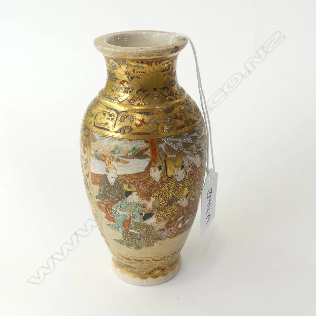 LATE 19THC SASUMA VASE A/F H 130 MM Image 1++