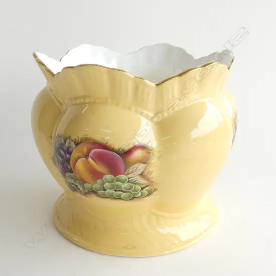 AYNSLEY ORCHARD GOLD JARDINIERE H 150 DIA 170MM