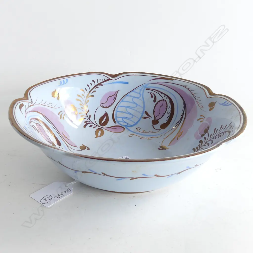 GRAYS POTTERY BOWL LUSTRE PAINTED DECORATION HANDPAINTED POSSIBLY SUSIE COOPER DESIGN D. 210mm Image 1++