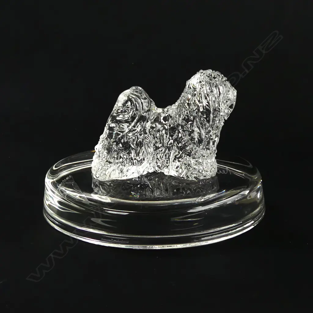 LHASA APSO GLASS STATUETTE - SIGNED & DATED 'NEIL HARRIS 2016' Image 1++