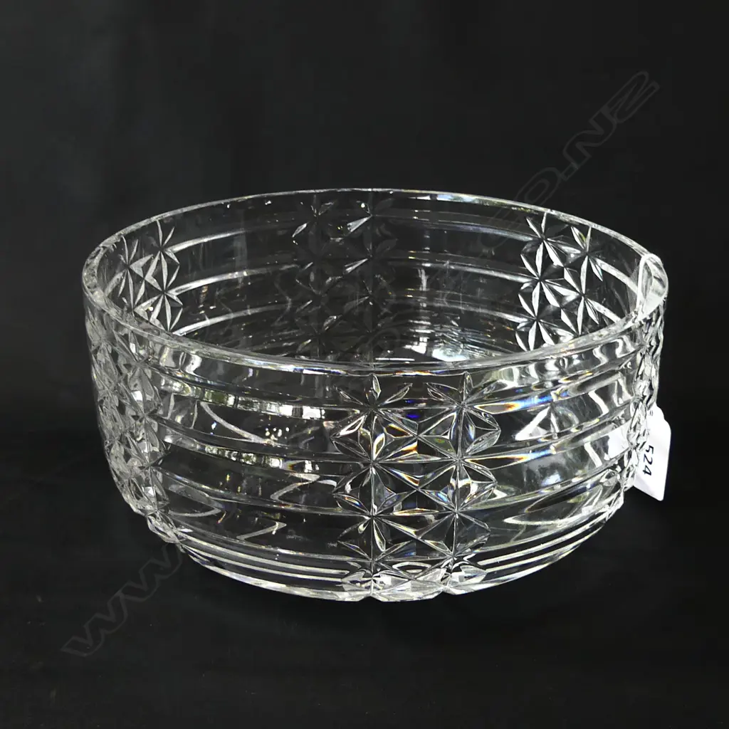 WEBB CORBETT ART DECO CUT CRYSTAL BOWL DIA 200MM Image 1++