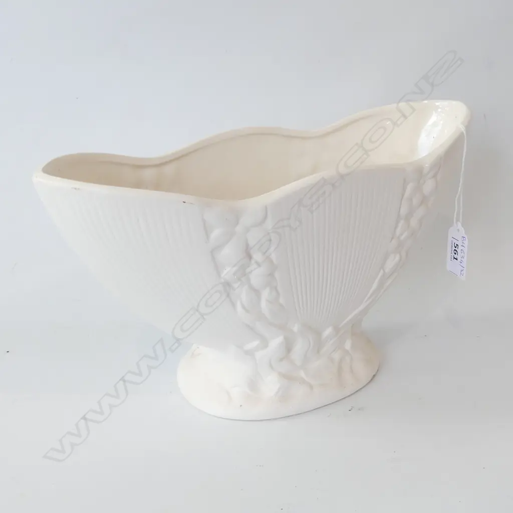 CROWN LYNN WHITE VASE W.305mm Image 1++