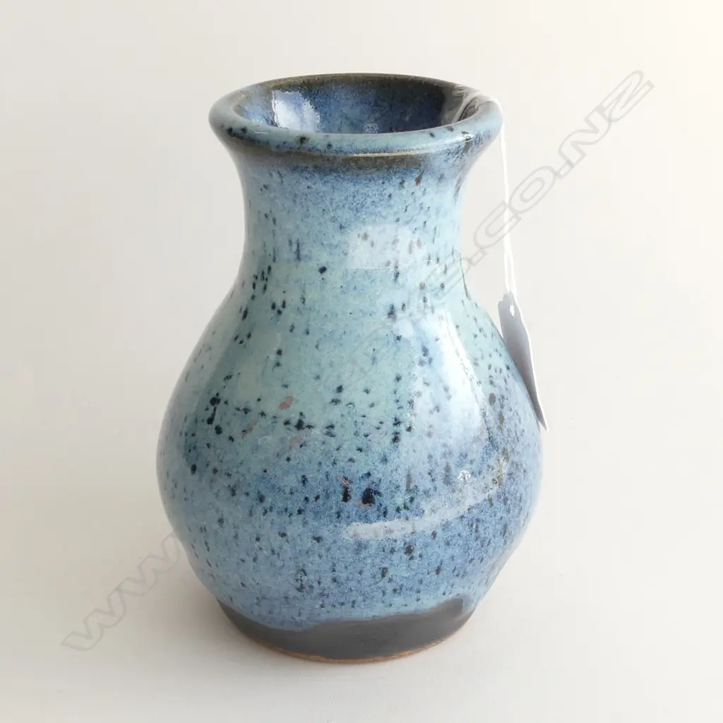 PETER STICHBURY CHUN OVER TENMOKU BALUSTER VASE H.135mm Image 1++