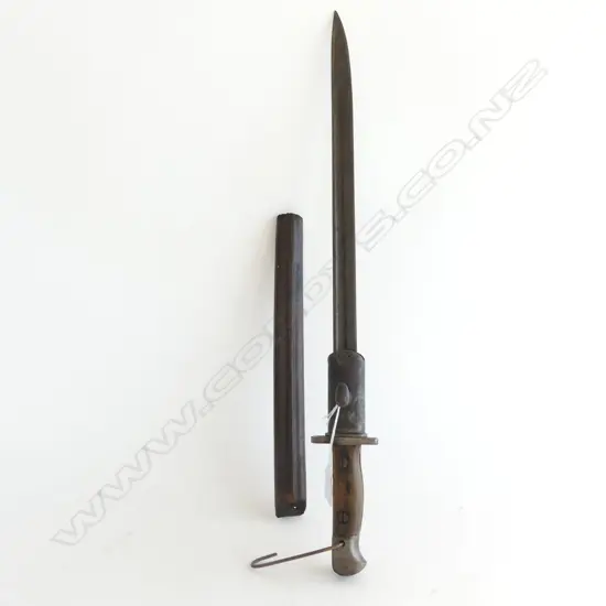 WILKINSON 1907 BAYONET & LEATHER SCABBARD L.560mm