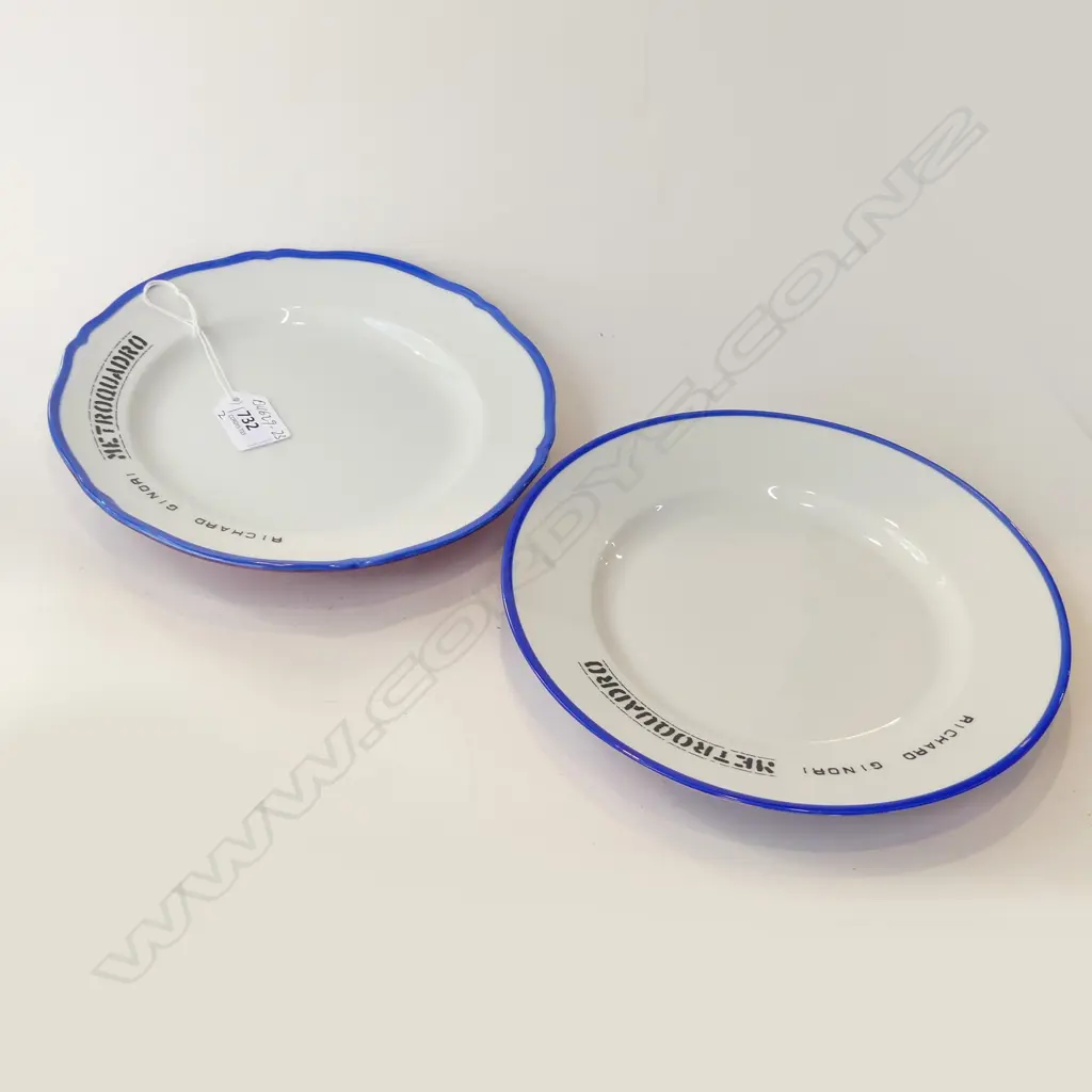 2 RICHARD GINORI METRO QUADRO PLATES Dia.200mm Image 1++