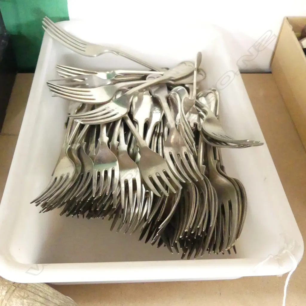 BOX 65 FIDDLE PATTERN SILVER PLATED FORKS  Image 1++
