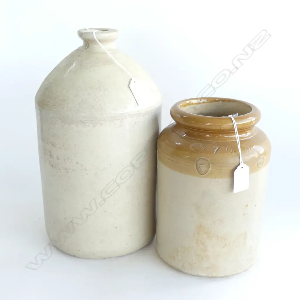 2 STONE CROCKS H. 330 & 230MM Image 1++