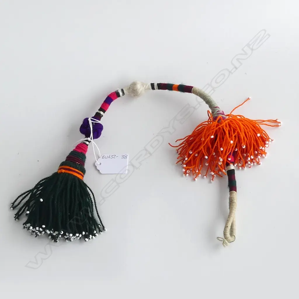 AFGHAN WOMENS BEADED & WOVEN HEAD PIECE Image 1++