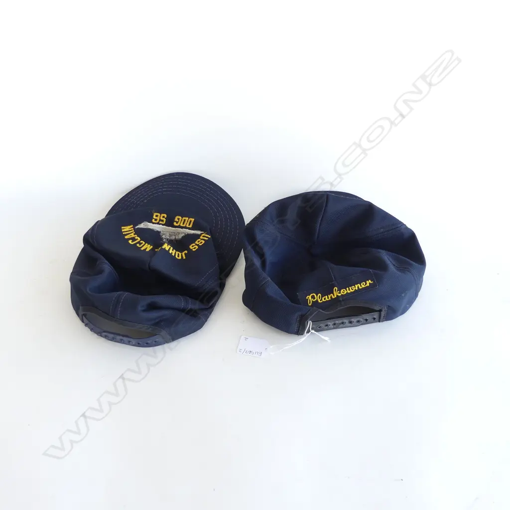 2 USS JOHN S. McCAIN DDG 56 HATS (ONE w. 'PLANKOWNER') Image 1++
