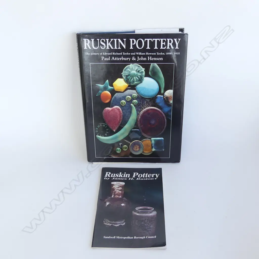 2 RUSKIN POTTERY REFERENCE BOOKS BY Paul Atterbury & Henson + James Ruston Image 1++