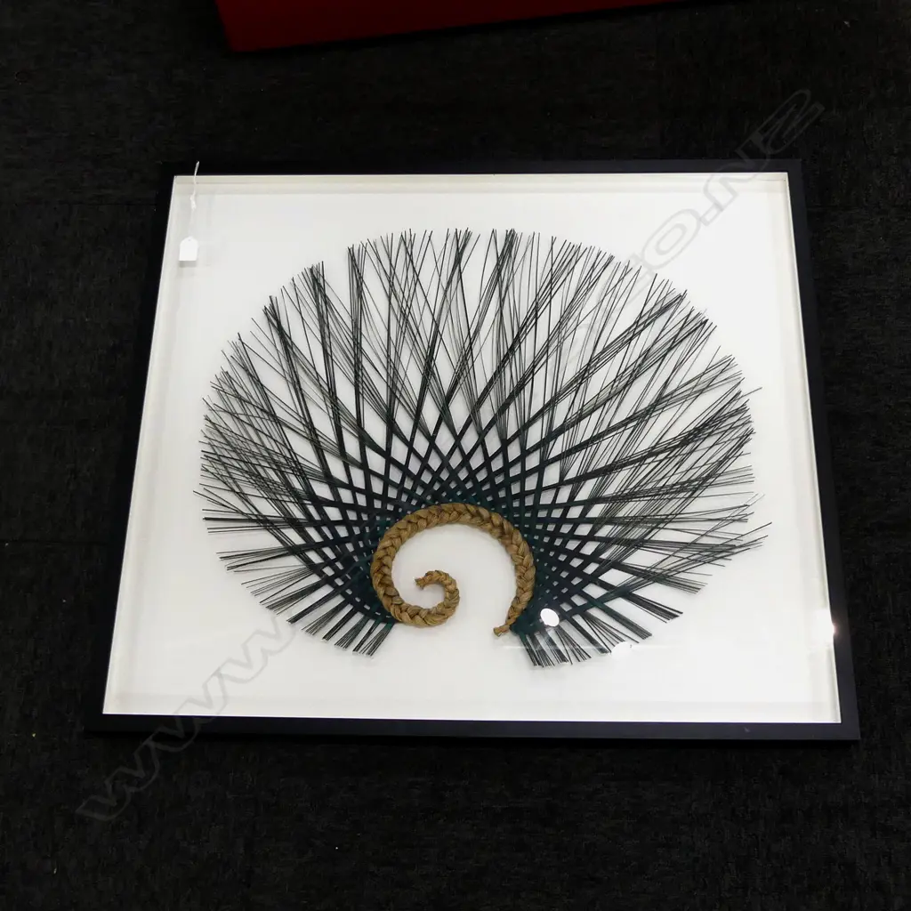 LGE FRAMED MAORI / TRIBAL WEAVING 750x850mm Image 1++