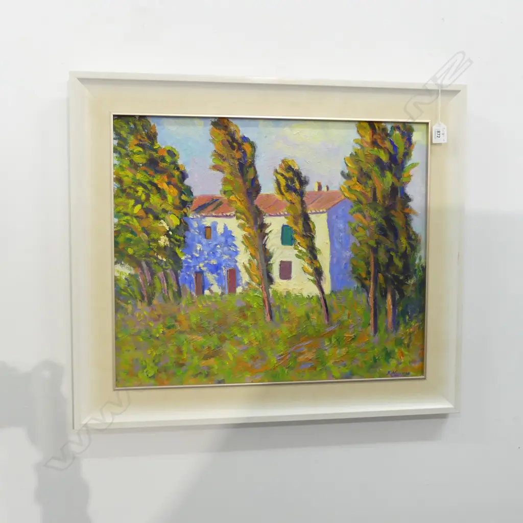 F NOGUERAS, OIL ON CANVAS, SPANISH HOUSE. PURCHASED BUBION, SIERRA NEVADA, ARTIST LIVED/WORKED GRENADA) 445 x 540mm Image 1++