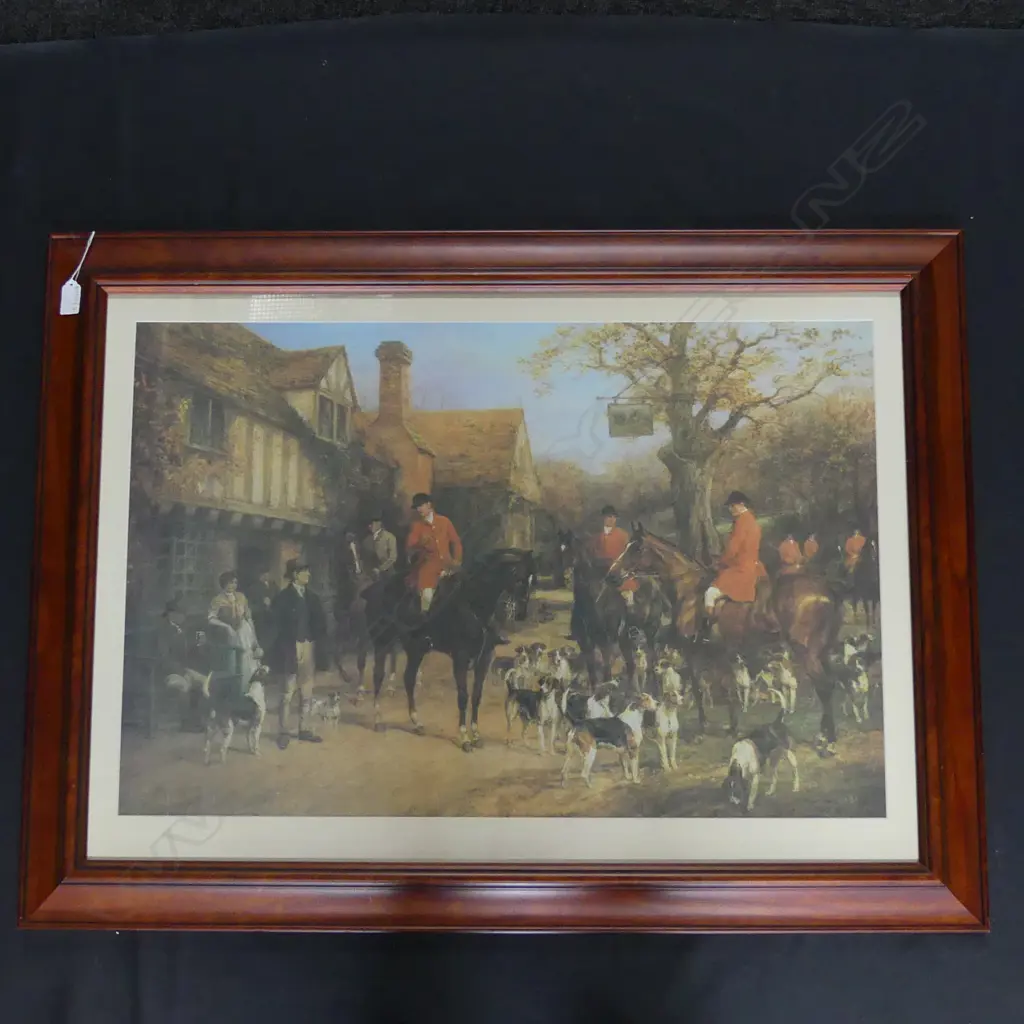 HAYWOOD HARDY 'THE MEET' LGE HUNTING PRINT 500x760mm Image 1++