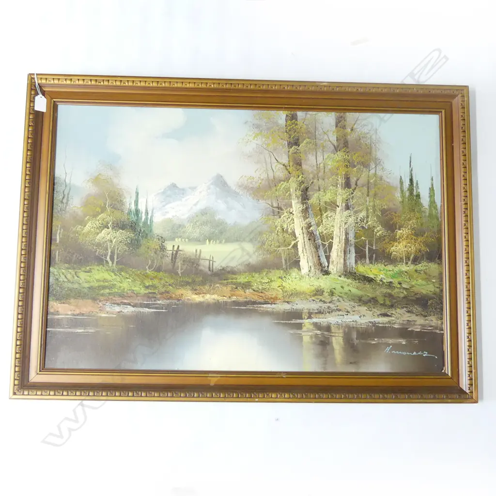 SIGNED OIL LANDSCAPE 570x850mm Image 1++
