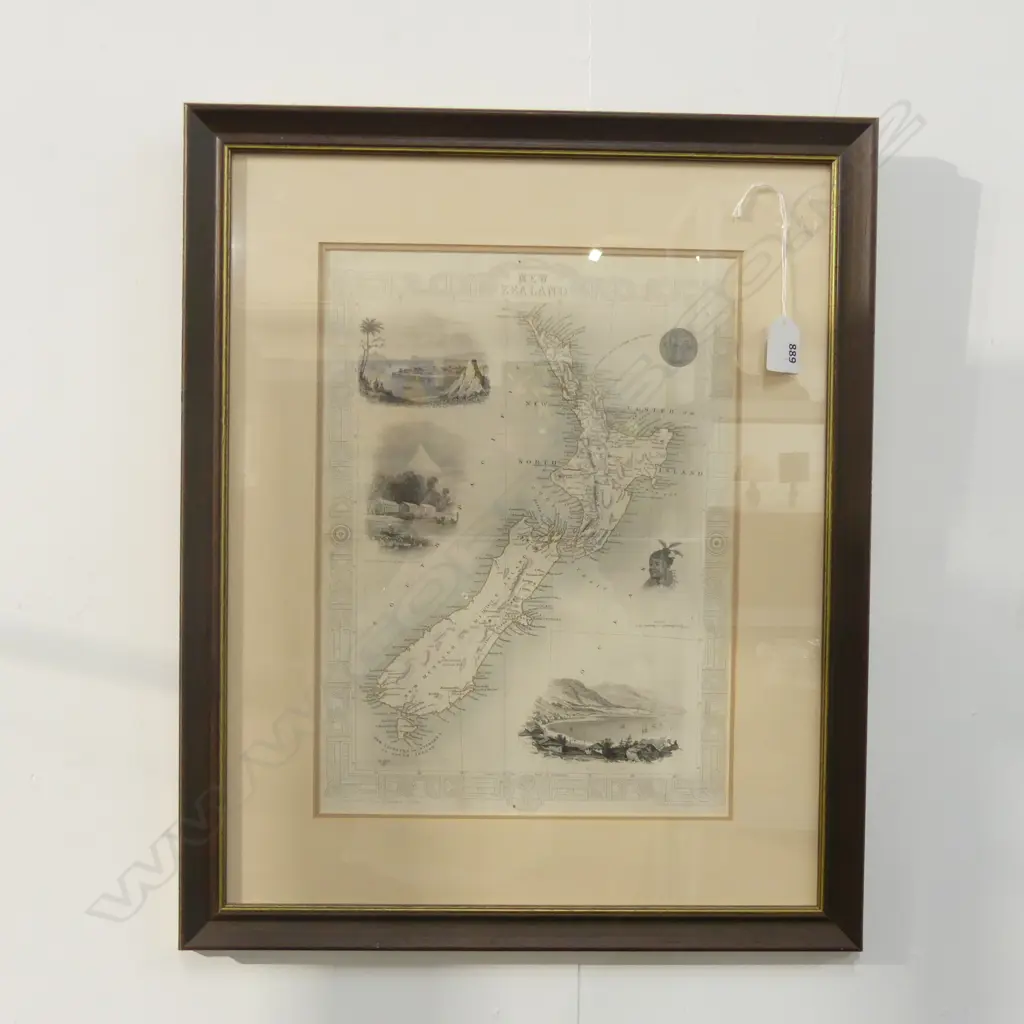 ANTIQUE MAP OF NZ; JOHN TALLIS & CO. 1851 Image 1++