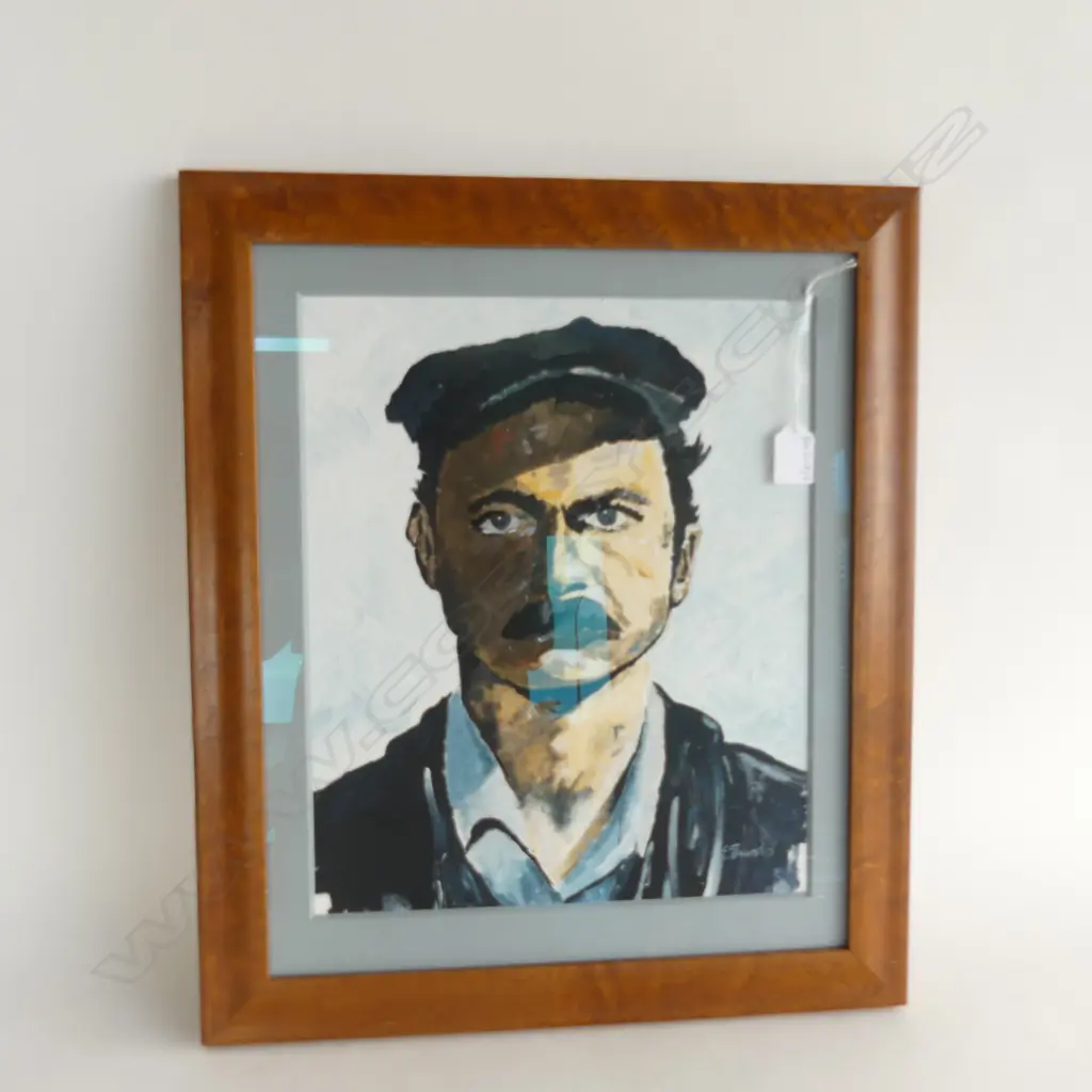 EVA SAUNDERS OIL PORTRAIT THE FRENCHMAN AWARD WINNER 360 x 300mm Image 1++