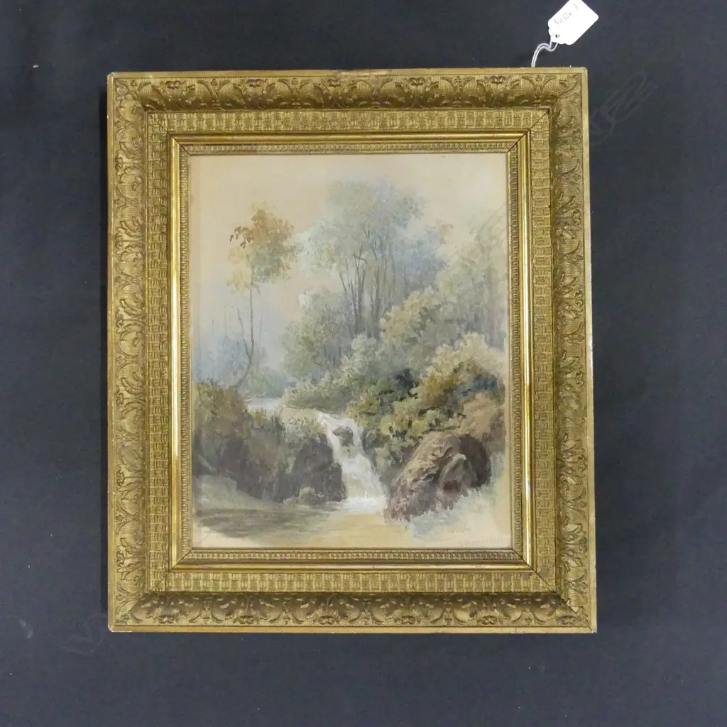 S PEARCE FULLER (WORKING 1870s-1910), W/C, IN THE GORGE, SIGNED. 220 x 270mm Image 1++