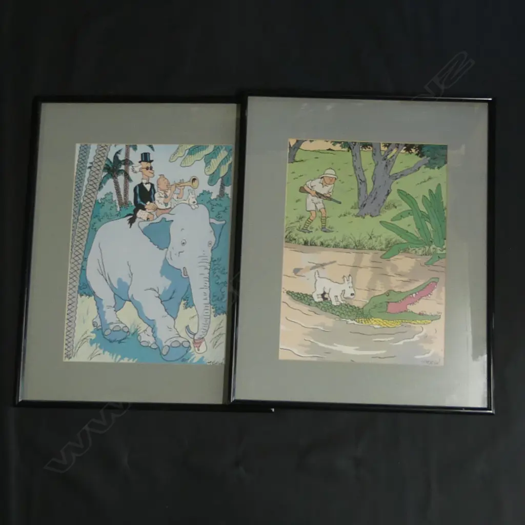 PR HERGE TINTIN FRAMED PRINTS  260 X 360MM Image 1++