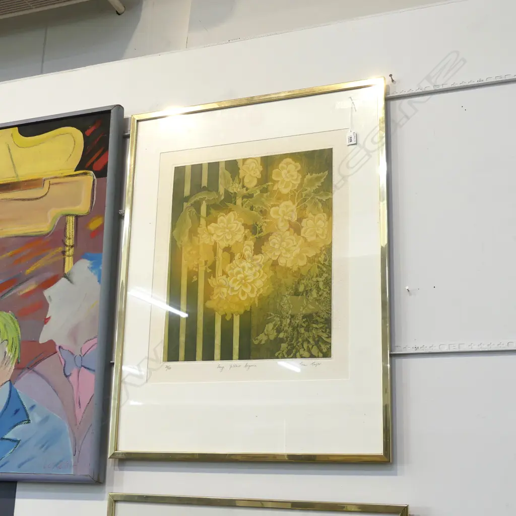 JOAN TAYLOR 'LARGE YELLOW BEGONIA' ETCHING 28/50 490x415mm Image 1++