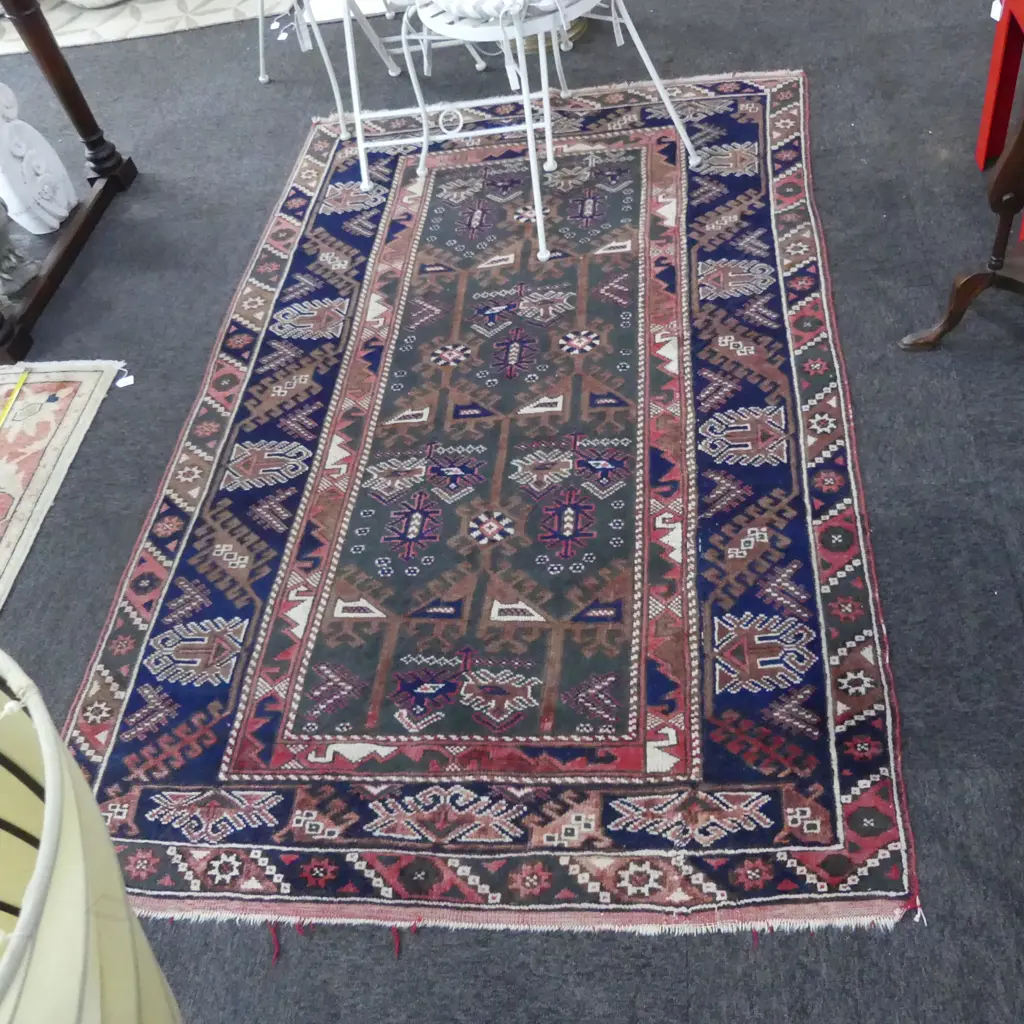 HAND KNOTTED ALL WOOL RUG 2100x1280mm Image 1++