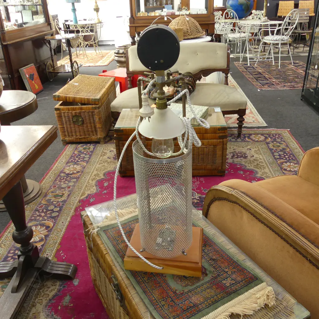STEAM PUNK LAMP 730mmH- WORKING Image 1++