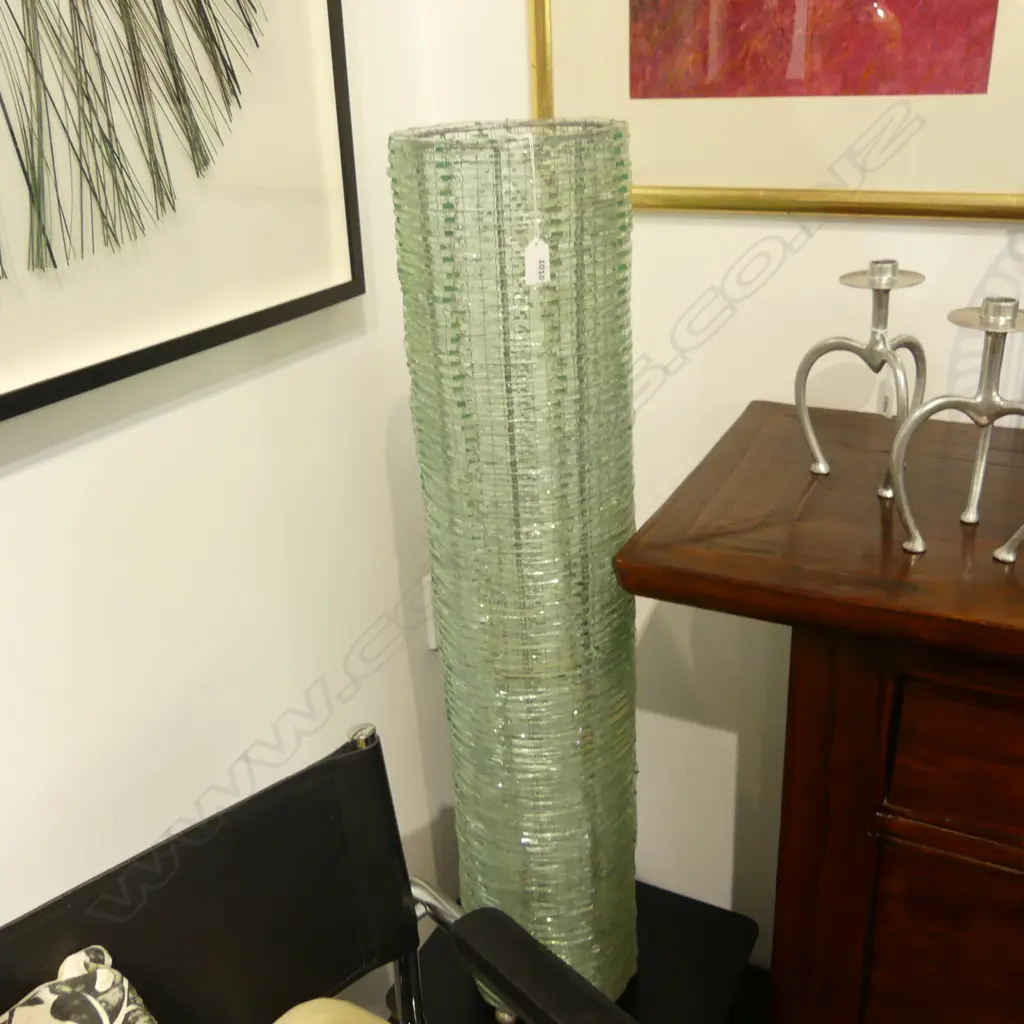 LGE CONTEMPORARY GLASS CYLINDER LIGHT FITTING H.1000mm Image 1++