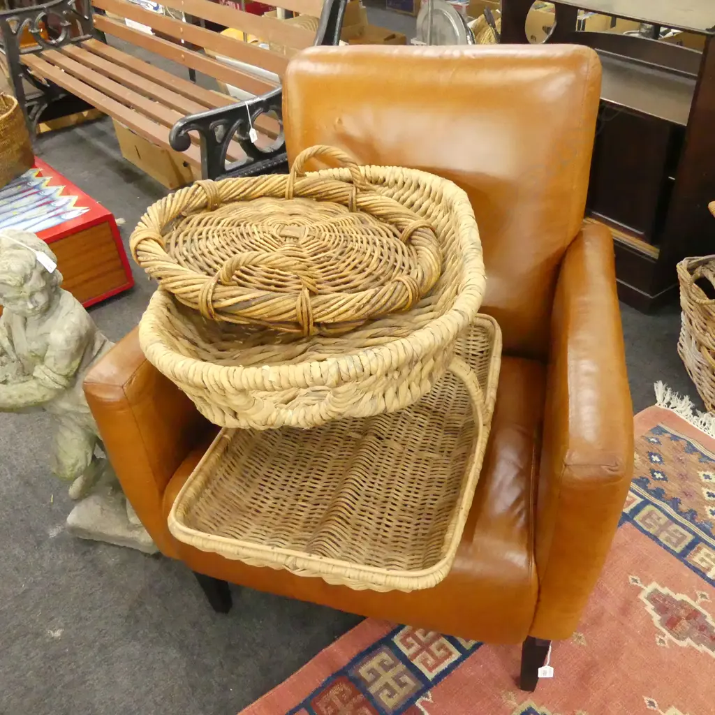 3 WOVEN BASKETS L.640mm Image 1++