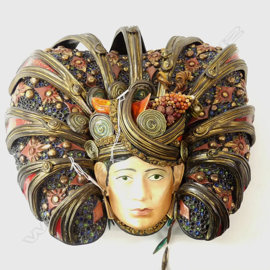 BRUCE PAPAS PAINTED CERAMIC MASK H.450mm Image 1++