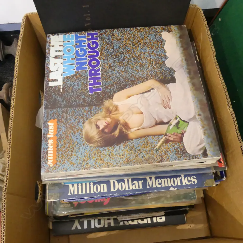 BOX LOT RECORDS ETC Image 1++
