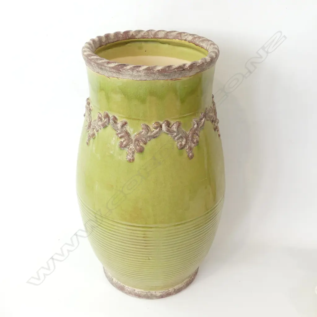 FRENCH STYLE GREEN CERAMIC POT H.460mm Image 1++