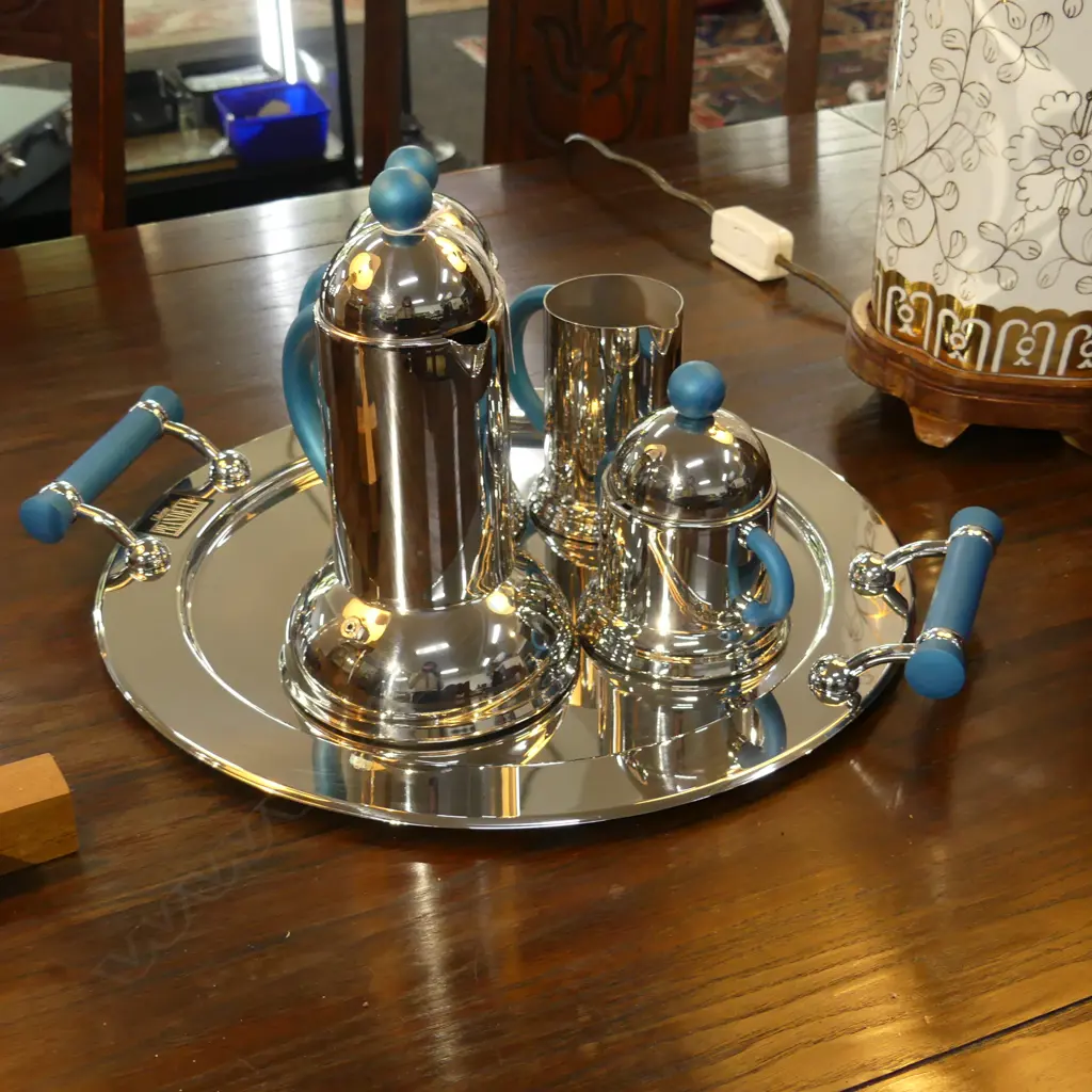 FIVE PIECE PRANDELLI ITALIAN ESPRESSO COFFEE SET- AS NEW  BOXED Image 1++