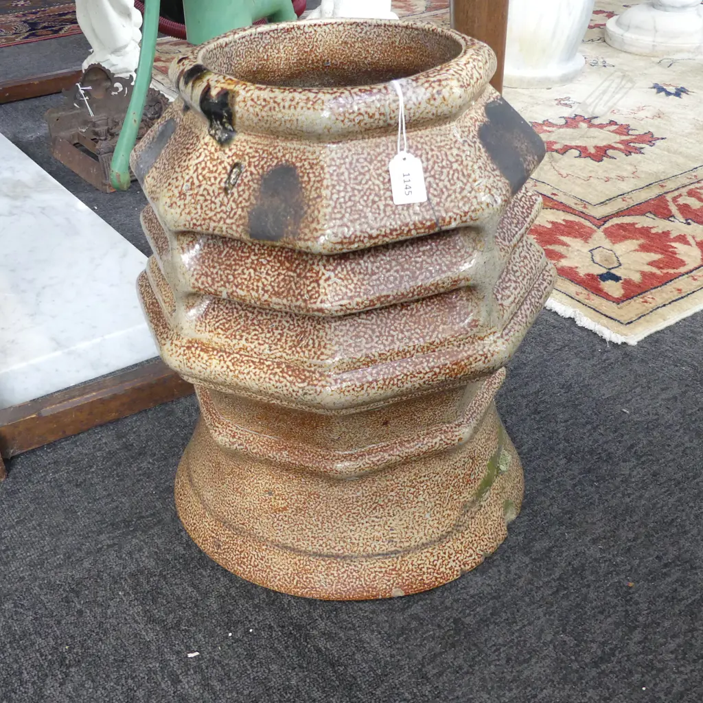 SALT GLAZED CHIMNEY POT AF 450mmH Image 1++