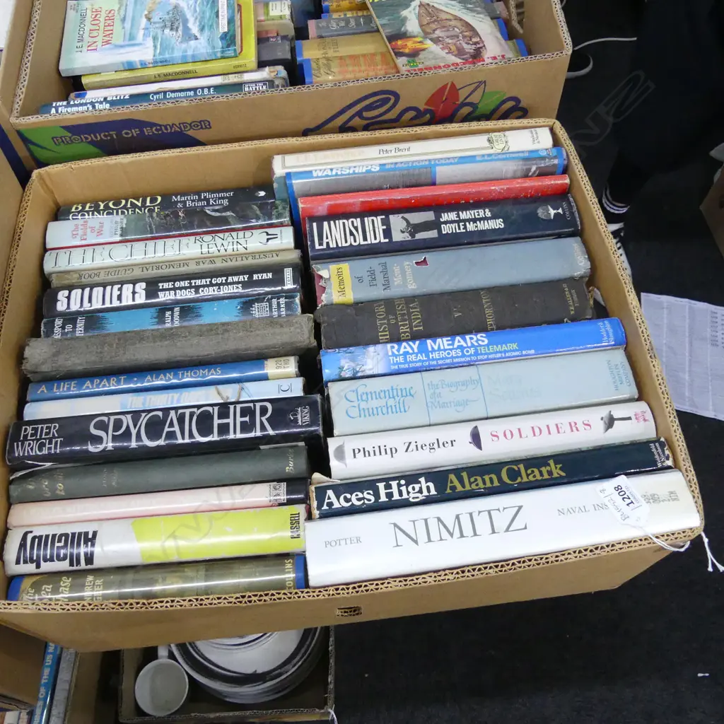 BOX LOT BOOKS; MILITARY INTEREST Image 1++