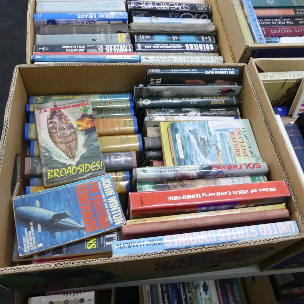 BOX LOT BOOKS; MILITARY INTEREST Image 1++