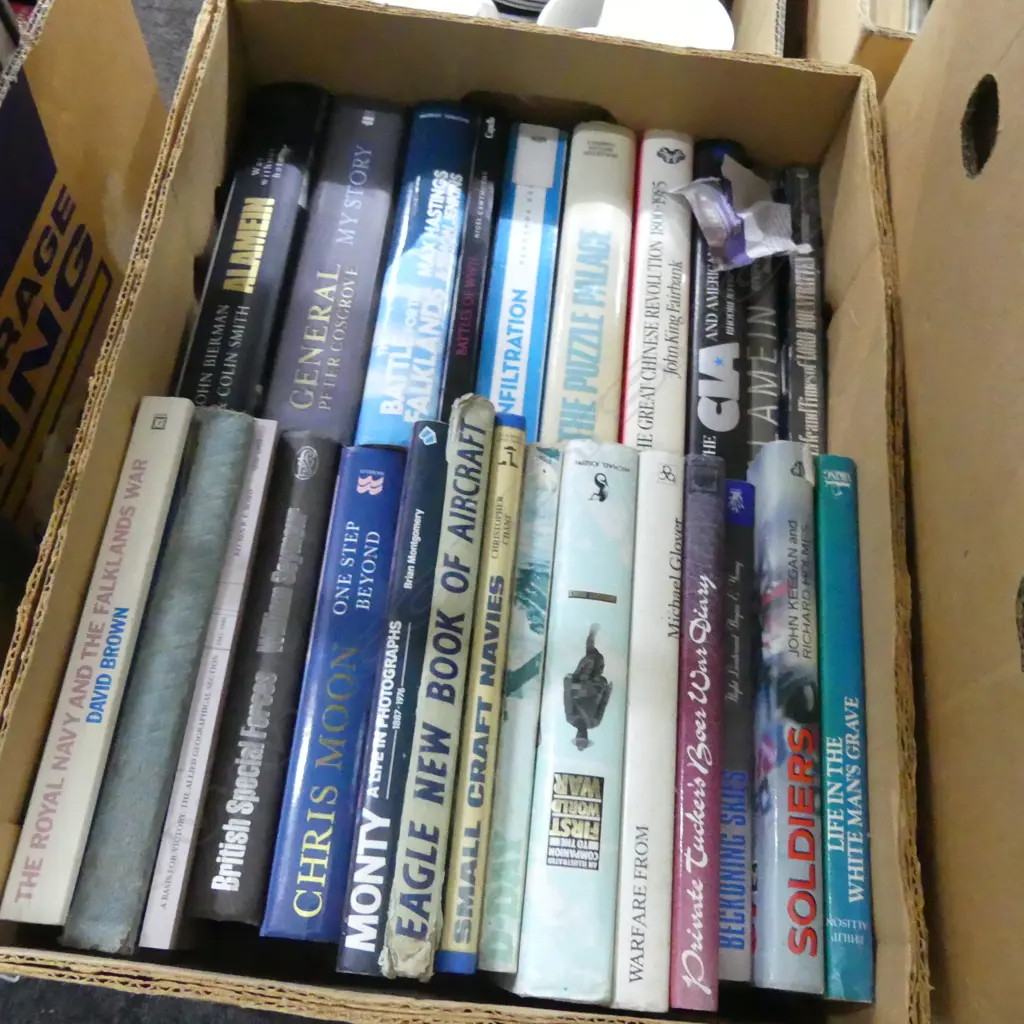 BOX LOT BOOKS; MILITARY INTEREST Image 1++