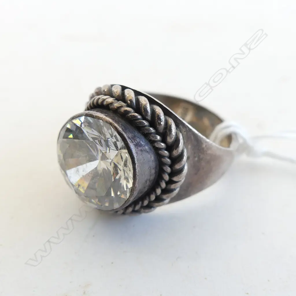 STG SILVER RING WITH LG CZ  Image 1++