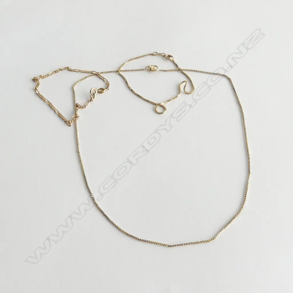 3 X 9ct GOLD CHAINS. 1 NECK CHAIN & 2 BRACELETS Image 1++