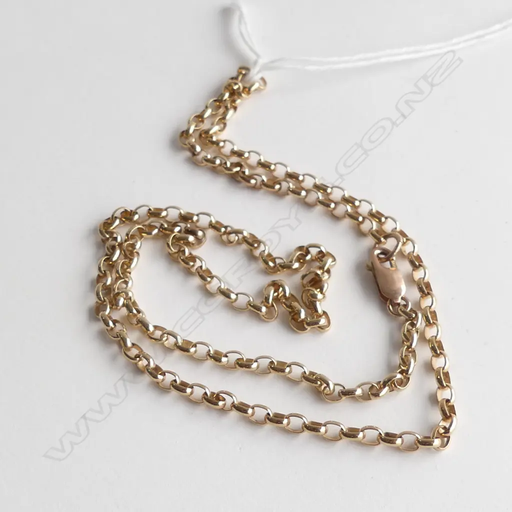 9CT YELLOW GOLD CHAIN, L.550mm, 10gm Image 1++