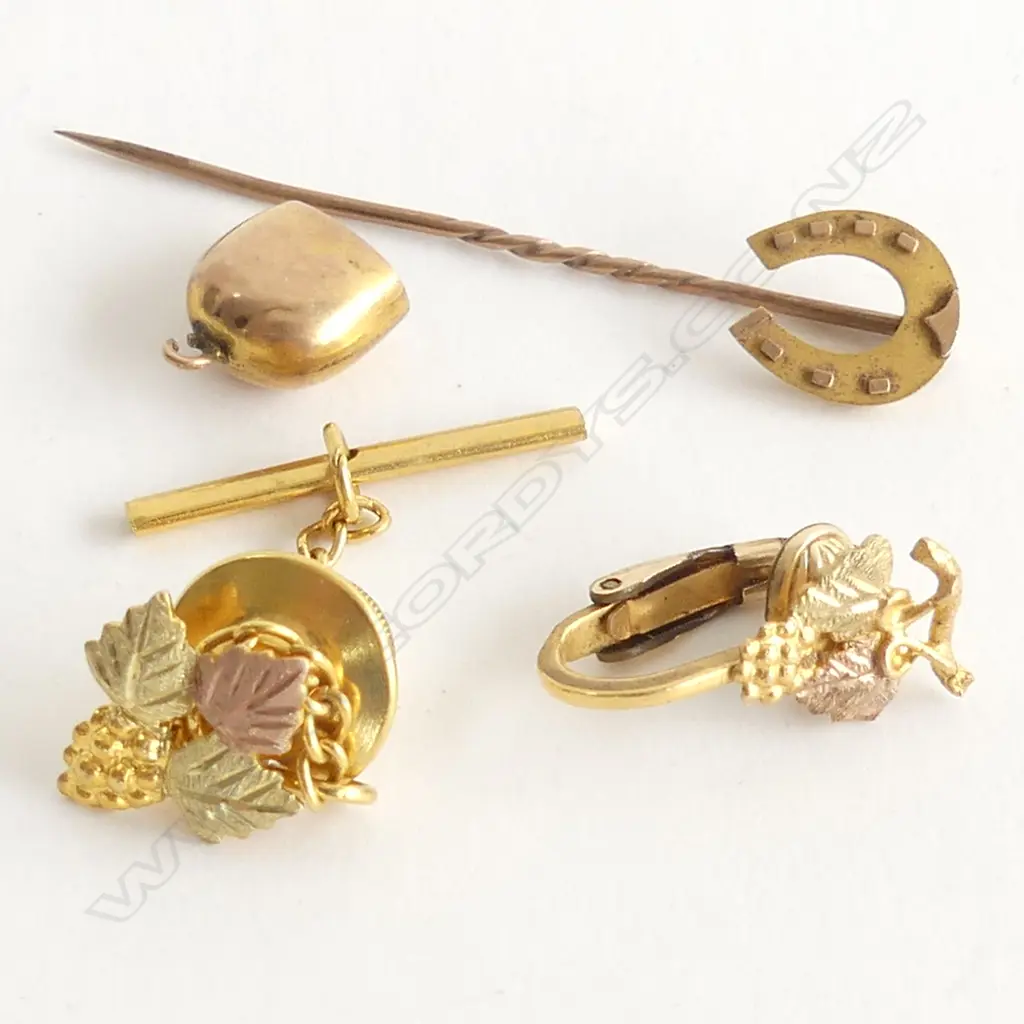 (93) 4 PLATED AND 9CT GOLD ITEMS Image 1++