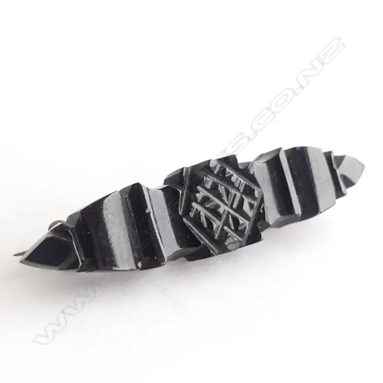 ANTIQUE JET BROOCH