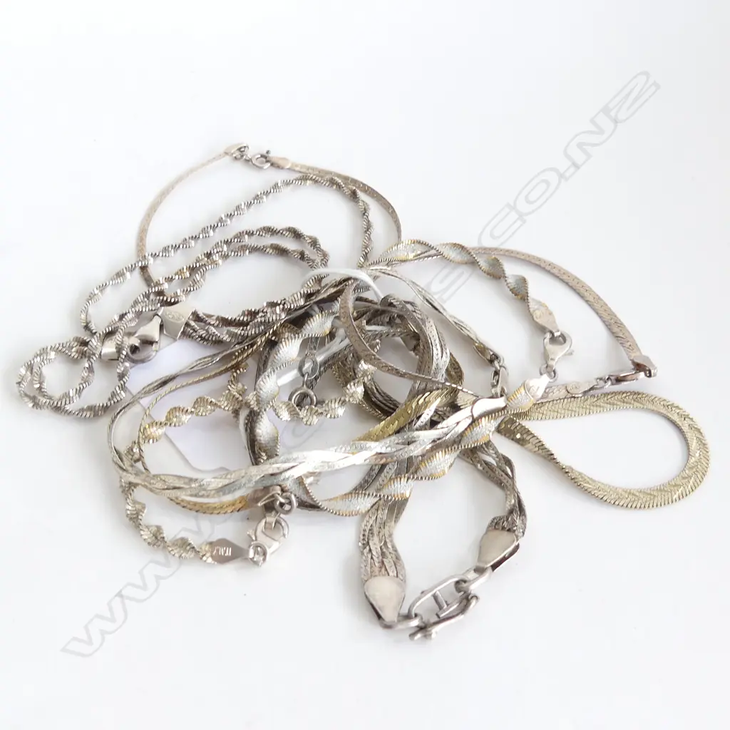 10 SMALL STG BRACELETS 44 GRAMS Image 1++